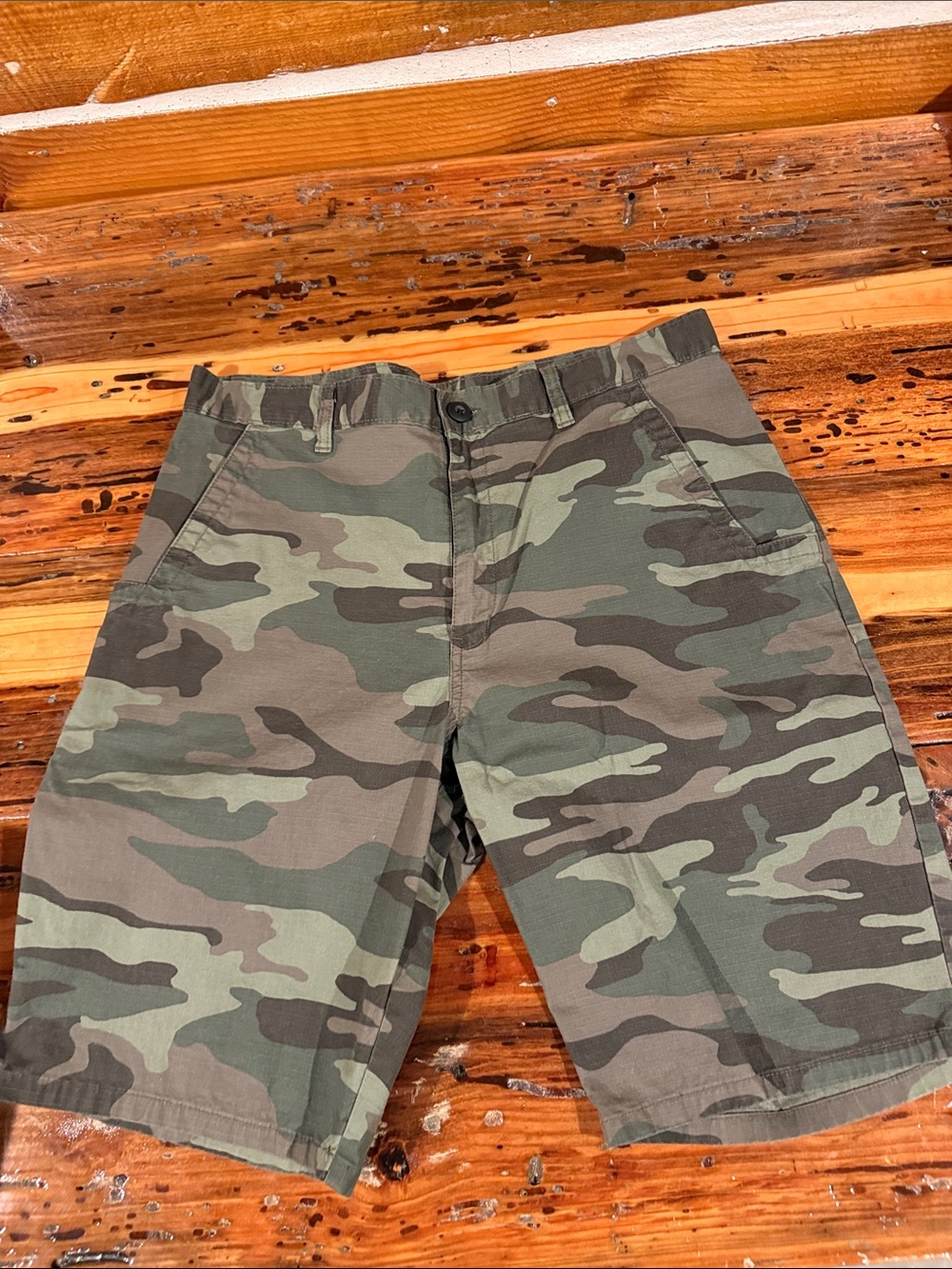 Dickies Men's Camo Cargo Shorts - Olive & Dark Green